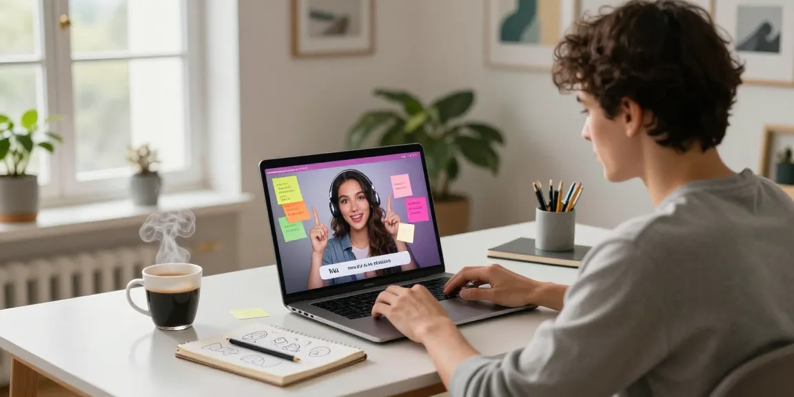 Engaging in a porn ai chat with a friendly avatar in a modern home setting.