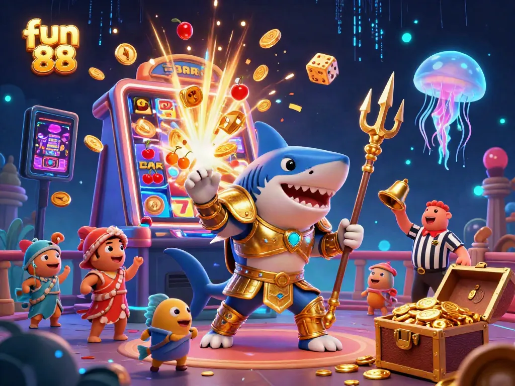 Engage with fun 88's vibrant casino world featuring a thrilling underwater scene full of dynamic game elements.