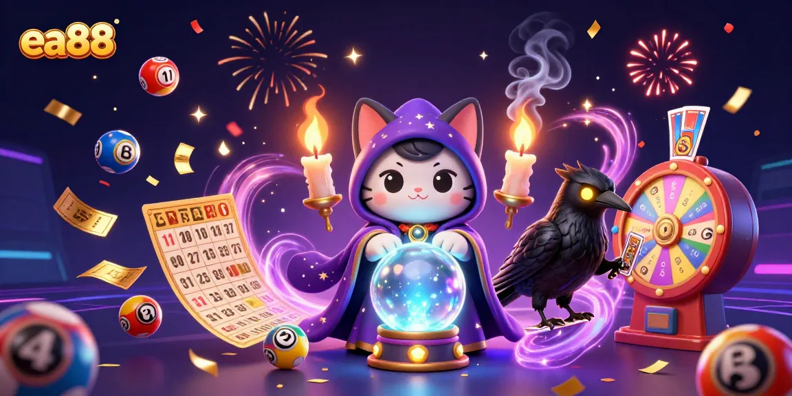Experience exciting gameplay at ea88 with vibrant lottery balls and captivating mystical characters.