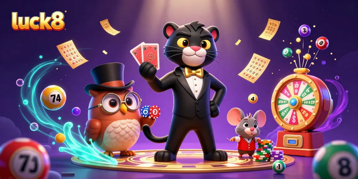Engage with luck8 and witness a blackjack showdown with animated characters and vibrant casino elements.