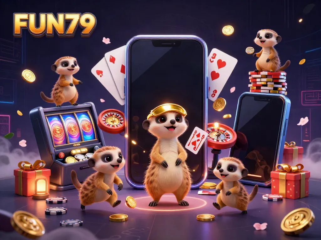 Experience the lively casino operations of FUN79 as meerkats engage in gambling action