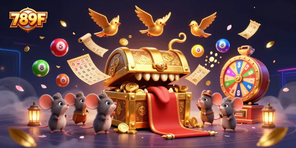 Engage with the vibrant world of 789F, showcasing dynamic gambling elements and thrilling visuals.