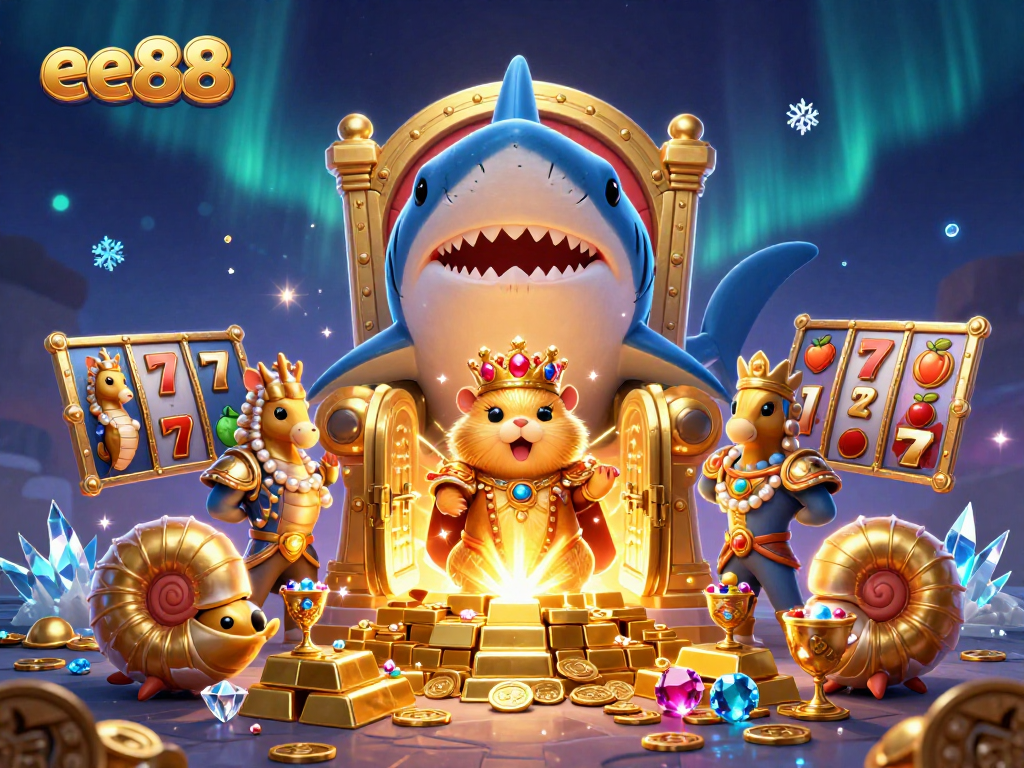 Experience thrilling slots at ee88 with a golden hamster king and treasure galore!