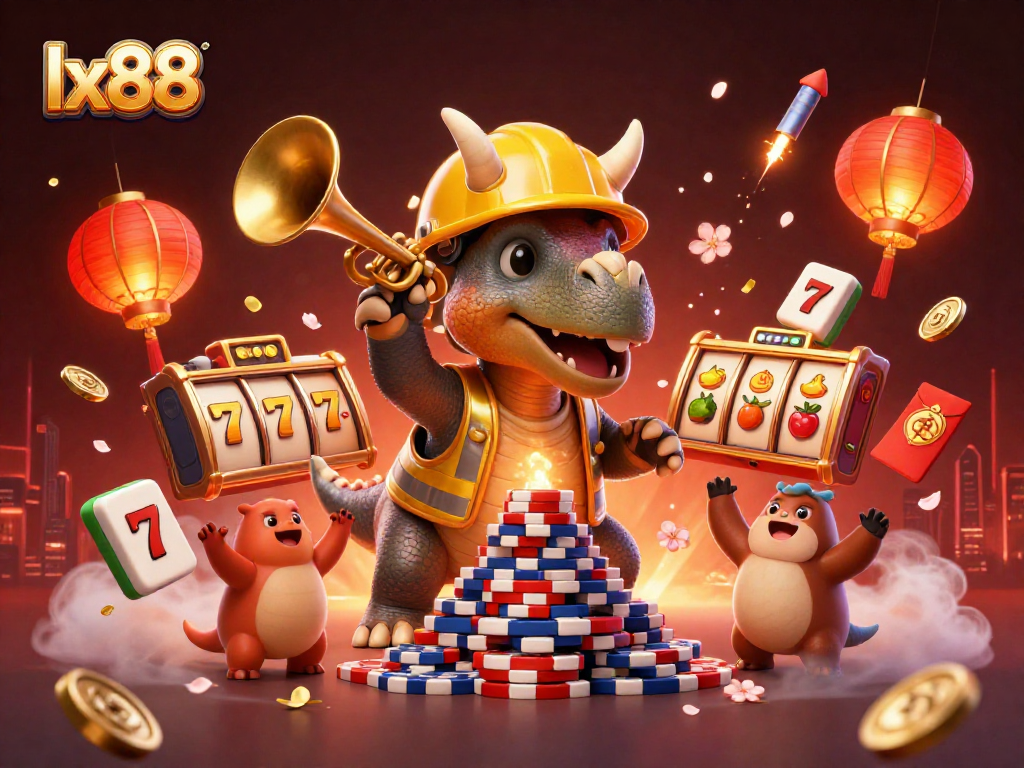Experience winning at lx88 with vibrant casino scenes featuring exciting game elements and vibrant characters.