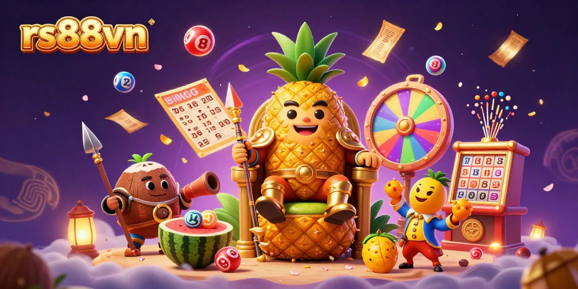 Experience thrilling gaming at rs88vn with vibrant lottery balls and engaging characters in a magical casino setting.