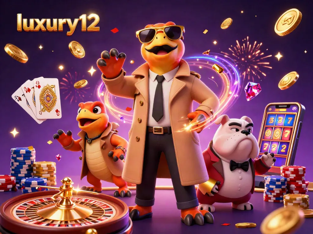 Experience luxury12 with playful raptors in casino, winning big with sparkling gems and coins.
