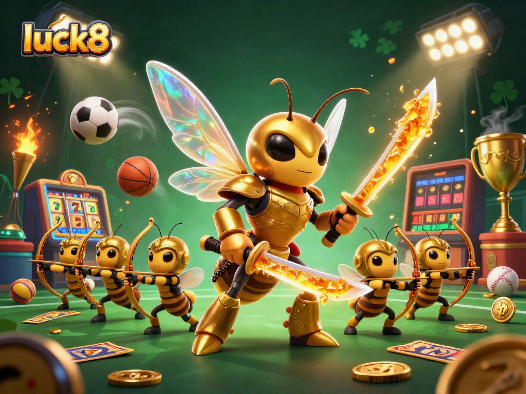 Engage with luck8 immersive slots and sports betting experience featuring dynamic characters and vibrant elements.