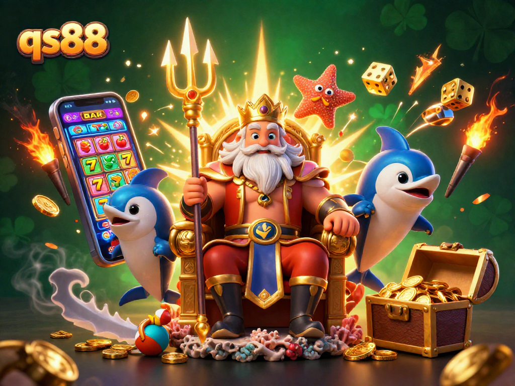 Experience exciting jackpots with qs88's vibrant casino atmosphere featuring Neptune and immersive game elements.