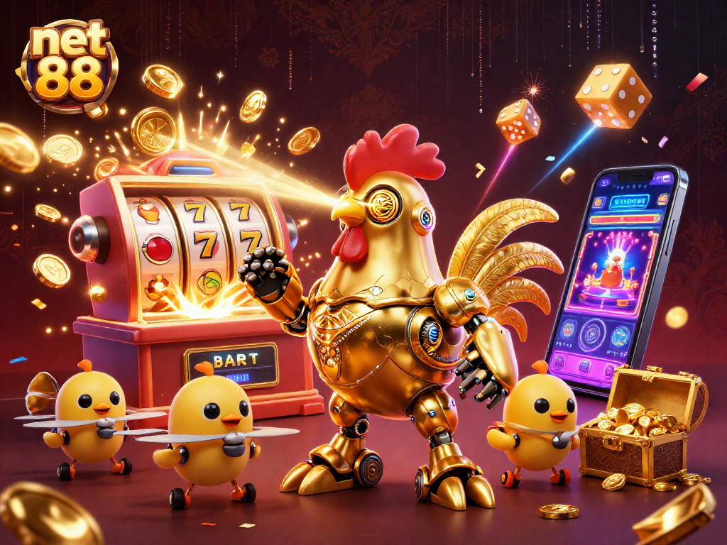 Experience thrilling wins at net 88 with this vibrant casino scene featuring dynamic jackpot excitement.
