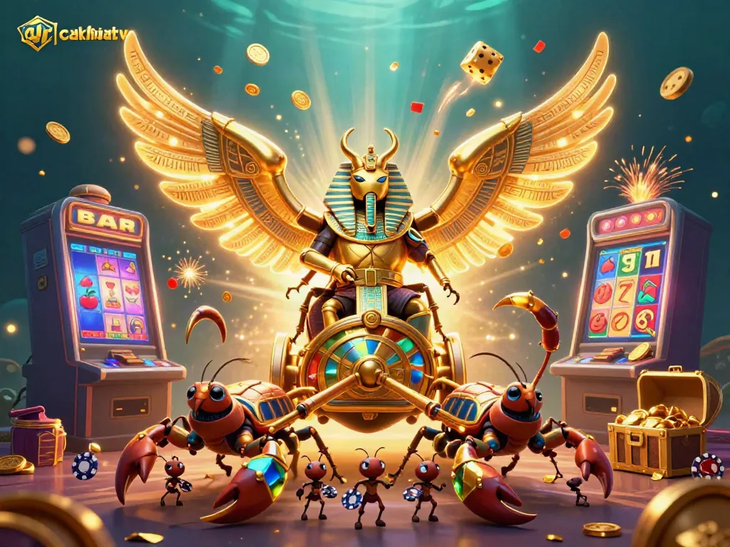 Engage in the excitement of cakhiatv with a vibrant 3D casino scene full of action.