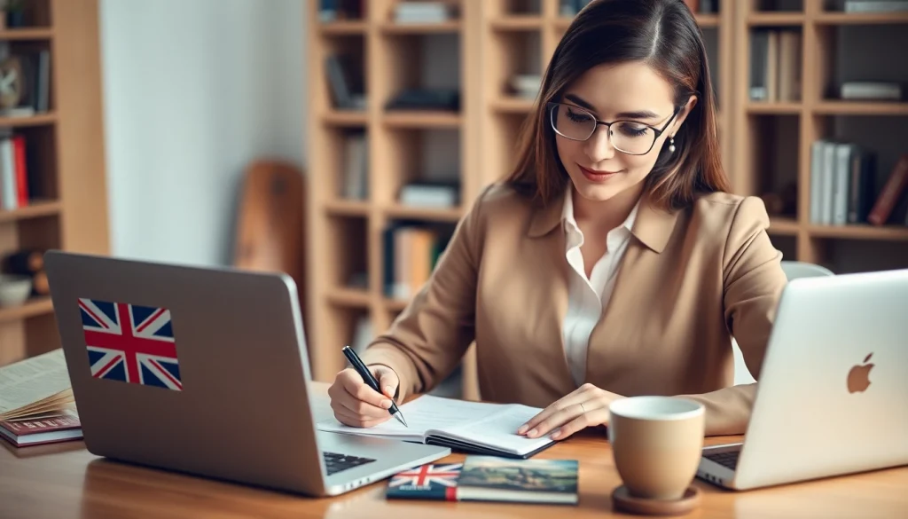 Fill out the eta uk application form with confidence at a cozy desk.