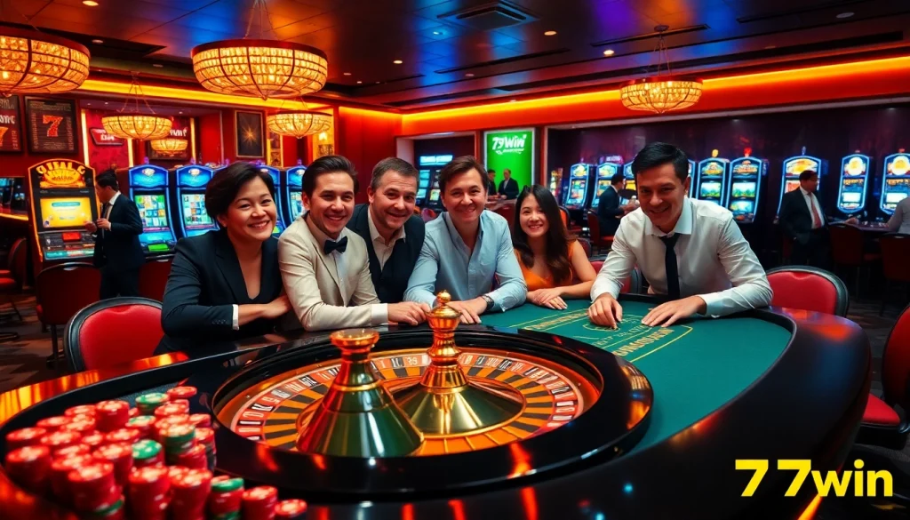 Experience the thrill of high-stakes games at 79win casino with vibrant poker tables and luxurious ambiance.