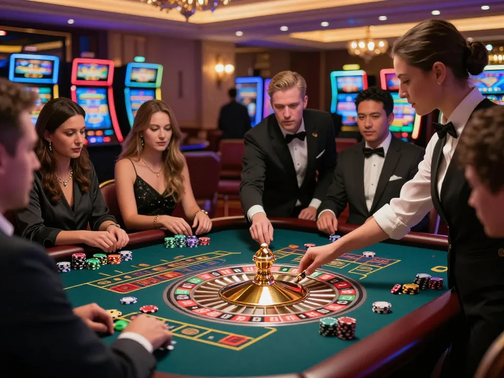 Experience the excitement of playing roulette at bu88 casino with eager players and vibrant atmosphere.