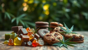 Explore THC / CBD Infused Edibles UK with a vibrant display of delicious gummies and chocolates.