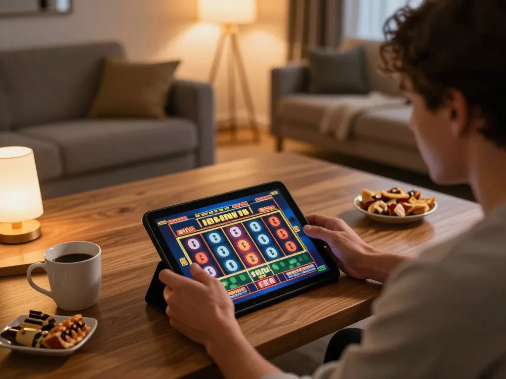 Player spins reels on sumclub's online slot game, showcasing the engaging gaming experience.