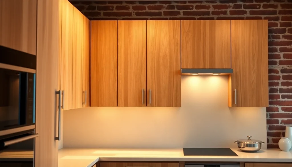 Cabinet refacing Clearwater FL showcasing beautifully updated kitchen cabinets in a modern setting.