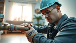 Plumber providing whole house repiping services Tampa in a residential setting.