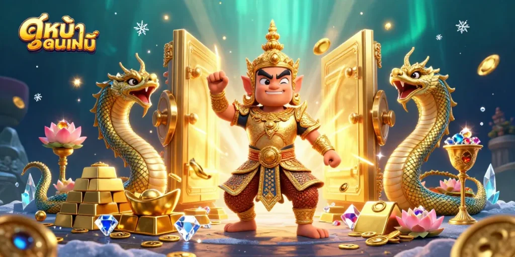 Engage in a captivating ดูหนังออนไลน์ experience with a vibrant scene full of treasure and excitement.
