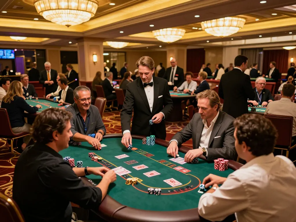 Exciting gameplay at 23win com blackjack tables in a lively casino atmosphere.