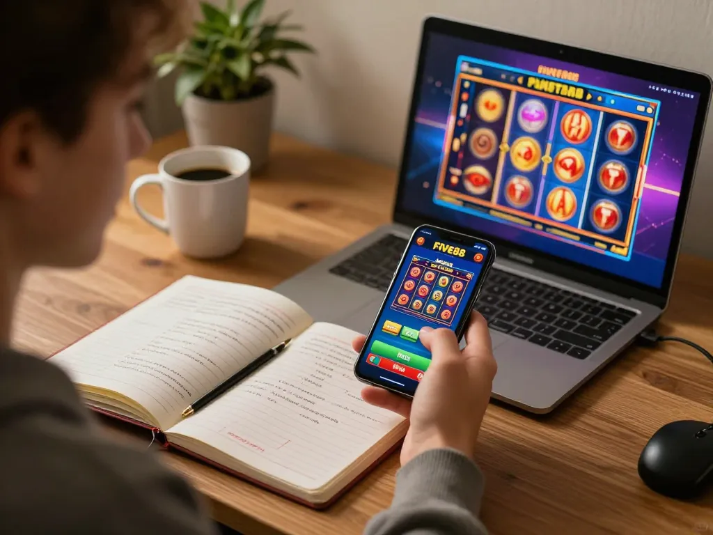 Engaging with the FIVE88 casino app at home while managing betting strategies and bankroll