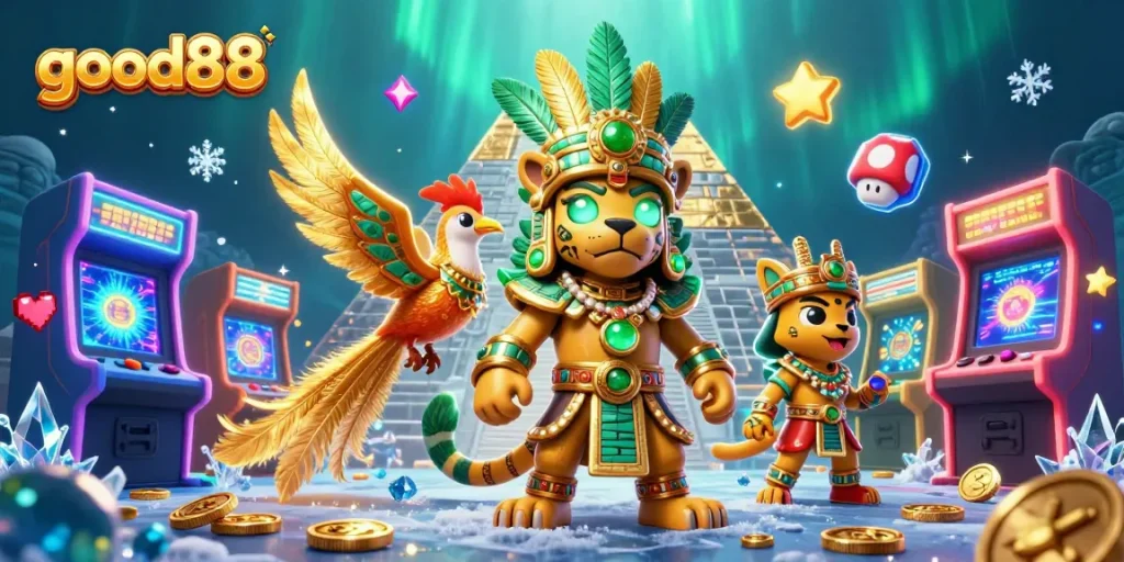 Enjoy thrilling gameplay at good88 with an exciting jackpot scene featuring vibrant casino elements.