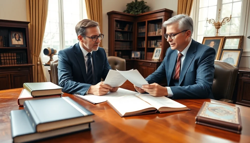 Crafting Wills with a legal expert in a sophisticated office environment.