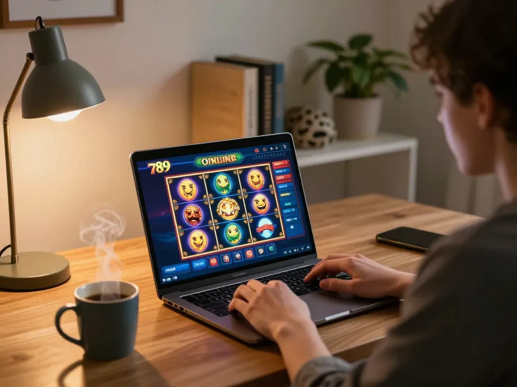 Player engaging with the 789 p online casino interface, enjoying a vibrant gaming experience.