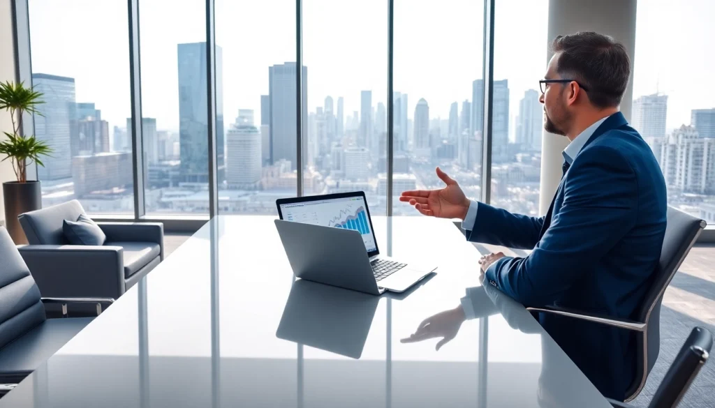 M&A매각 전략을 설명하는 재정 전문가의 모습