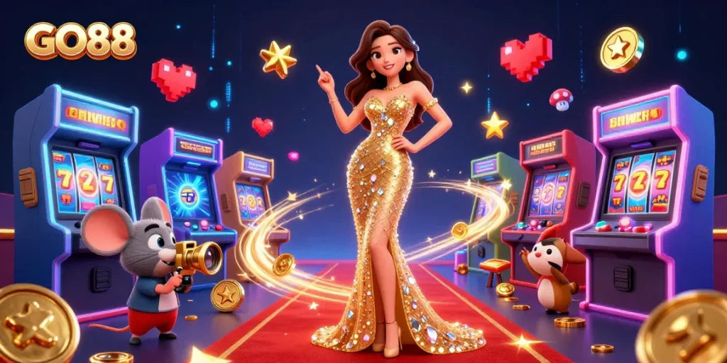 Experience thrilling slots and jackpots at GO88 with vibrant gaming elements and dazzling visuals.