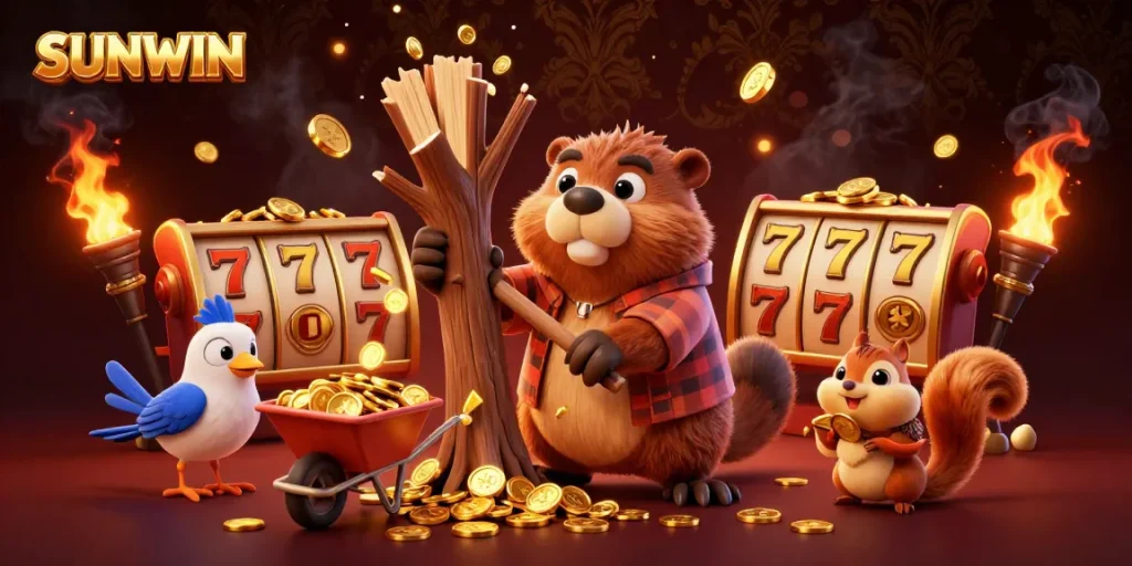SUNWIN offers thrilling slots experience with rain of coins and dynamic casino elements.