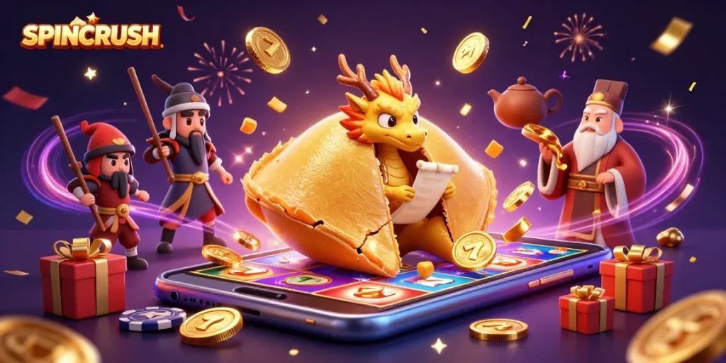 Engage in winning strategies with SPINCRUSH's dynamic gameplay, showcasing vibrant casino elements.
