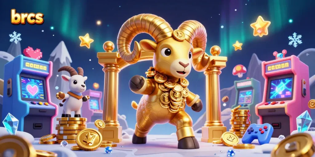 Engage with exciting gameplay at brcs, featuring a golden ram and colorful casino elements.