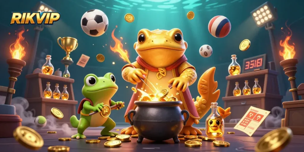 Experience thrilling gaming at RIKVIP with dynamic sports elements and golden treasures!
